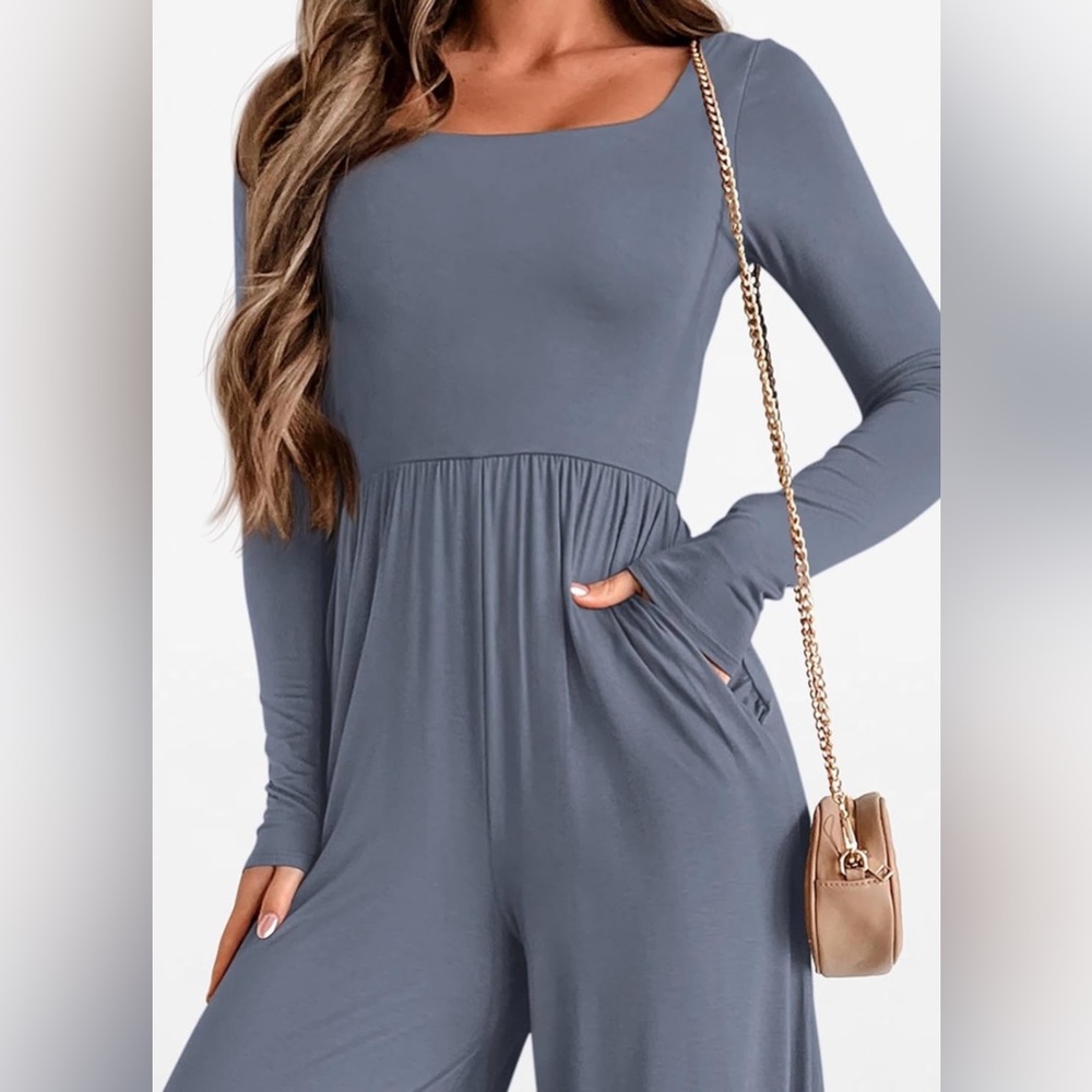 NWOT. Dusty Blue Women's Jumpsuit- S - Picture 5 of 5